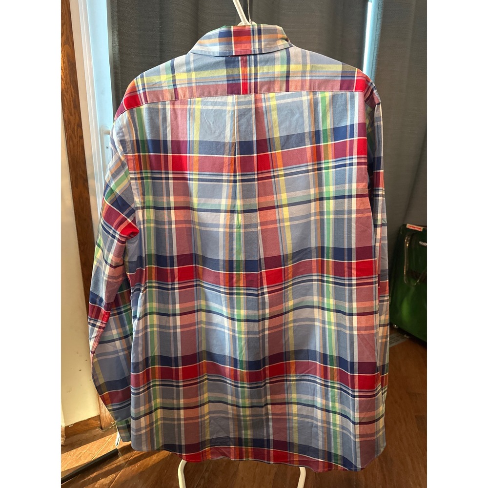 Ralph Lauren Slim Fit Stretch Oxford Plaid Button Down Shirt Men XL - Picture 2 of 4